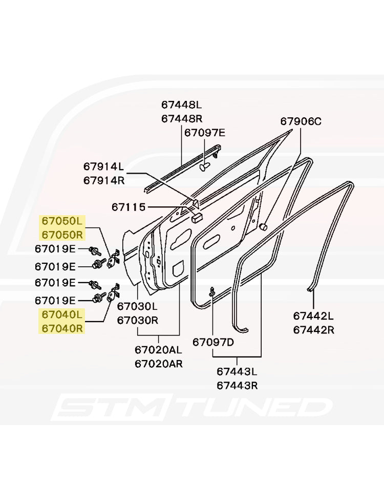 Mitsubishi OEM Door Hinges for 1G/2G DSM