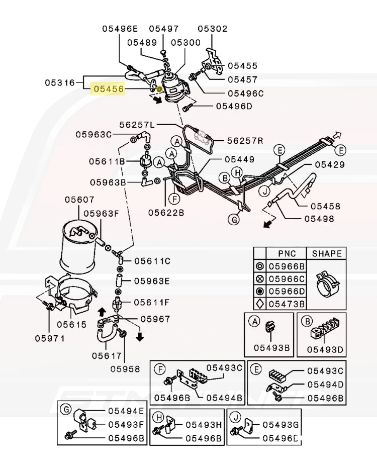 Mitsubishi OEM Fuel Line to Rail Oring for DSM Evo 3000GT (MB554317)