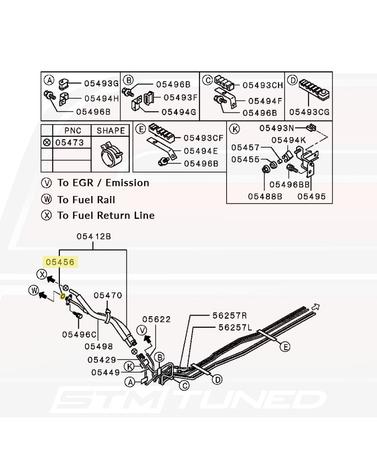 Mitsubishi OEM Fuel Line to Rail Oring for DSM Evo 3000GT (MB554317)