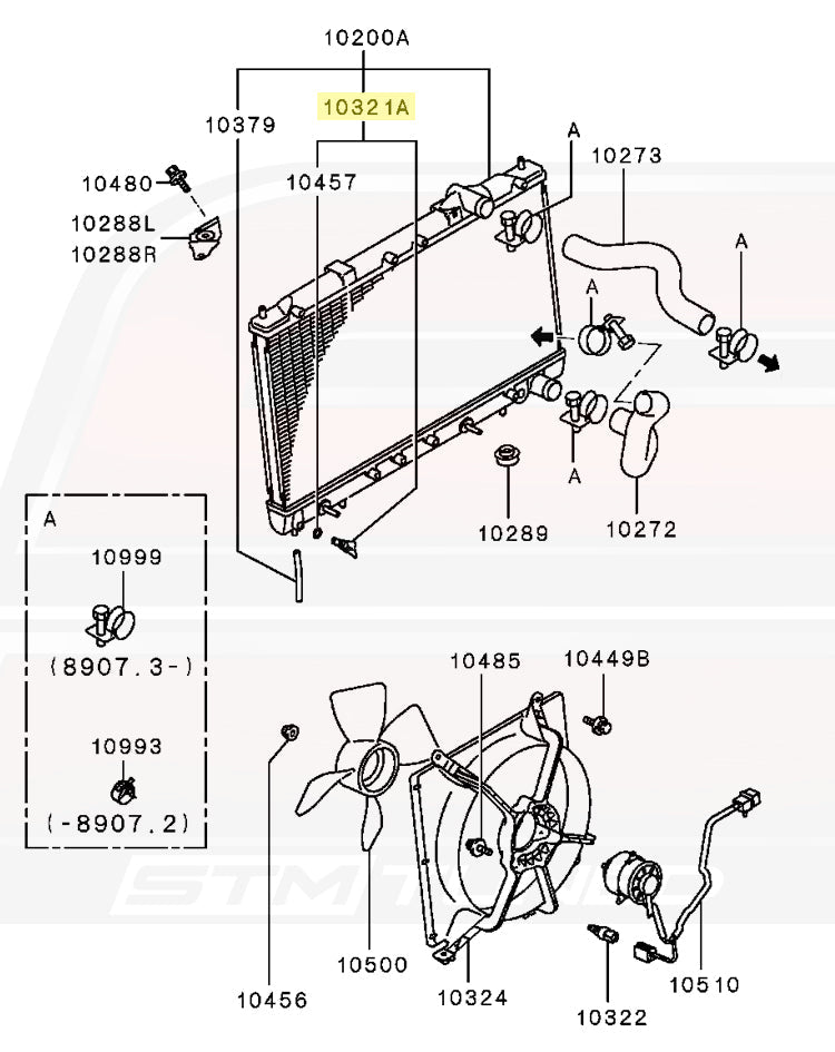 Mitsubishi OEM Radiator Drain Plug for DSM/3000GT (MB597892)
