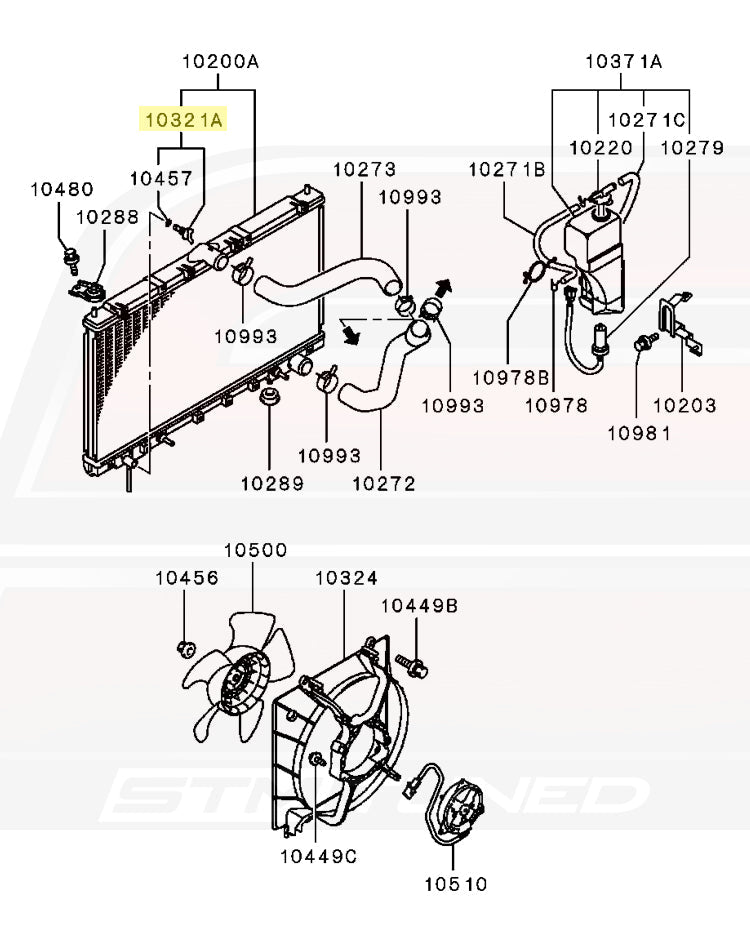Mitsubishi OEM Radiator Drain Plug for DSM/3000GT (MB597892)