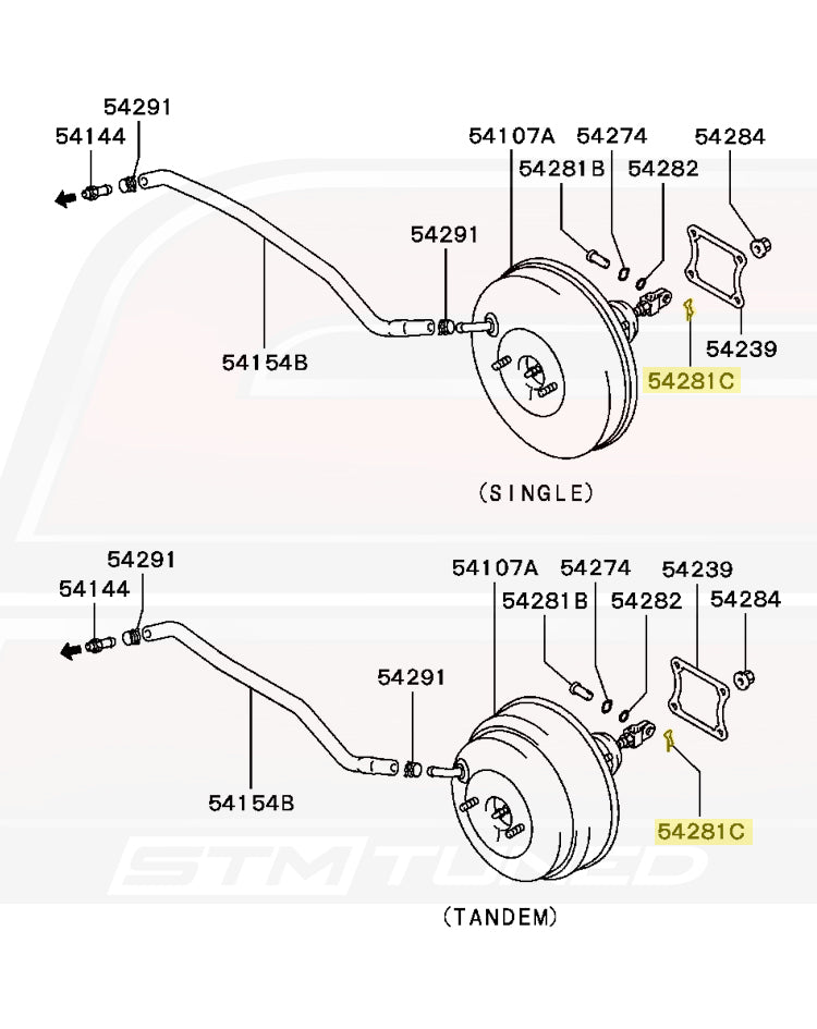 Mitsubishi OEM Brake Booster Pin for DSM Evo 3000GT (MB858800)
