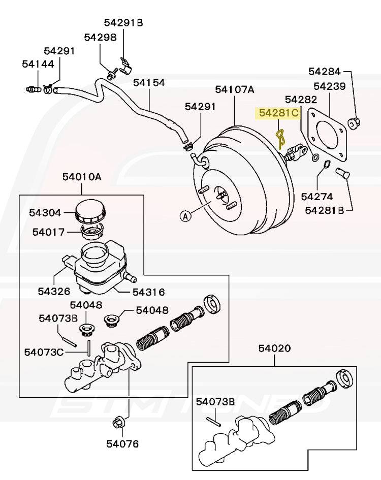 Mitsubishi OEM Brake Booster Pin for DSM Evo 3000GT (MB858800)