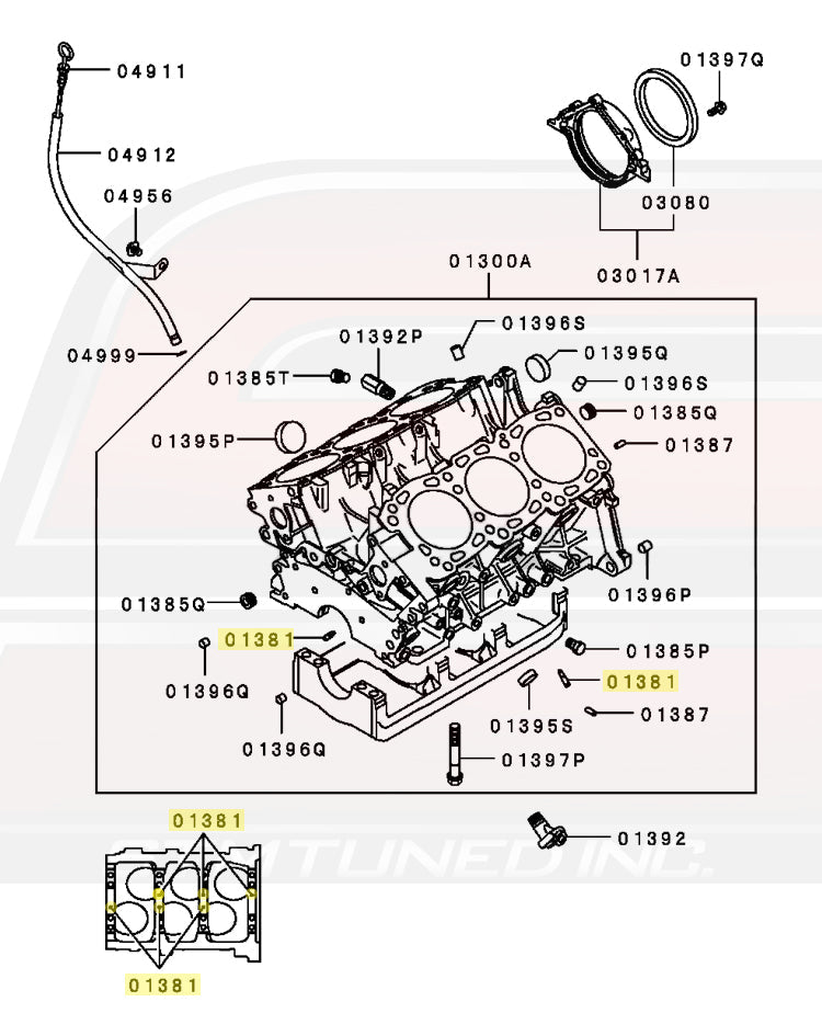 Mitsubishi OEM Oil Jet Squirter for 2G DSM and 3000GT (MD109259)