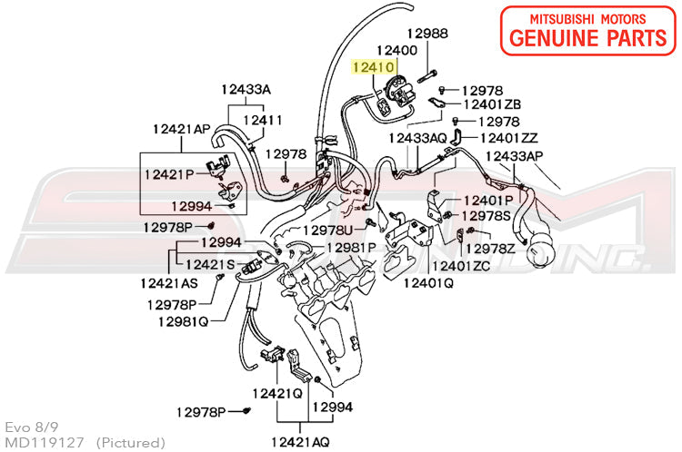 Mitsubishi OEM EGR Gasket for Evo 7/8/9 and 1G/2G DSM (MD119127)