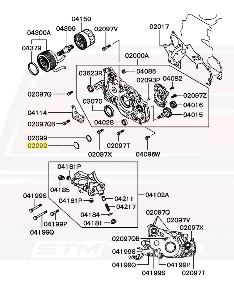 Mitsubishi OEM Front Case Castle Plug for 4G63 Evo DSM (MD125376)