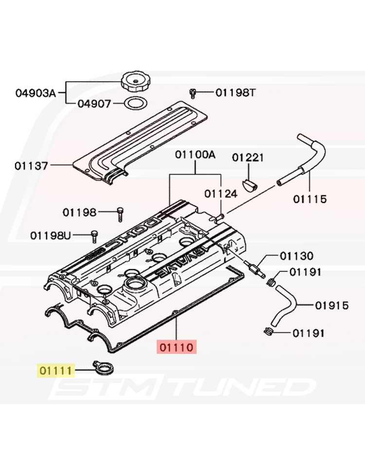 Mitsubishi OEM Valve Cover Gaskets for DSM Evo 1-3
