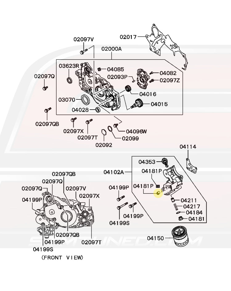 Mitsubishi OEM BSPT 3/8" Plug for 4G63 4B11 (MD145018)
