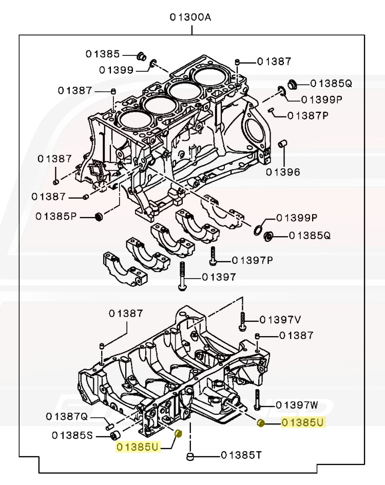Mitsubishi OEM BSPT 3/8" Plug for 4G63 4B11 (MD145018)