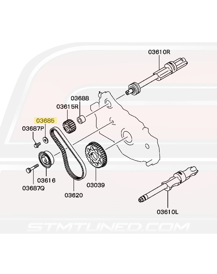 Mitsubishi OEM Balancer Belt Washer for 4G63 (MD145401)