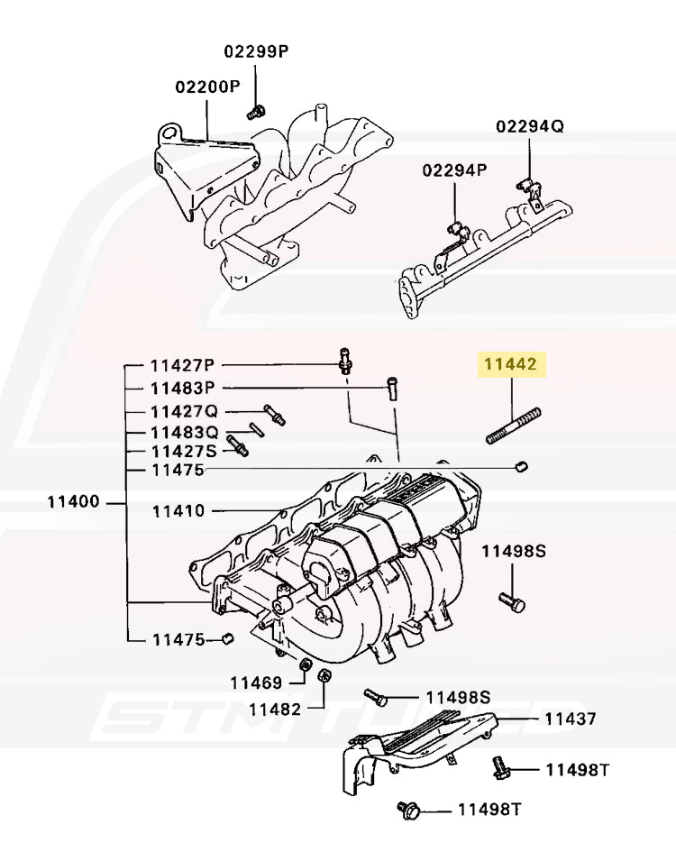 Mitsubishi OEM Throttle Body / Manifold Stud for DSM (MD161757)