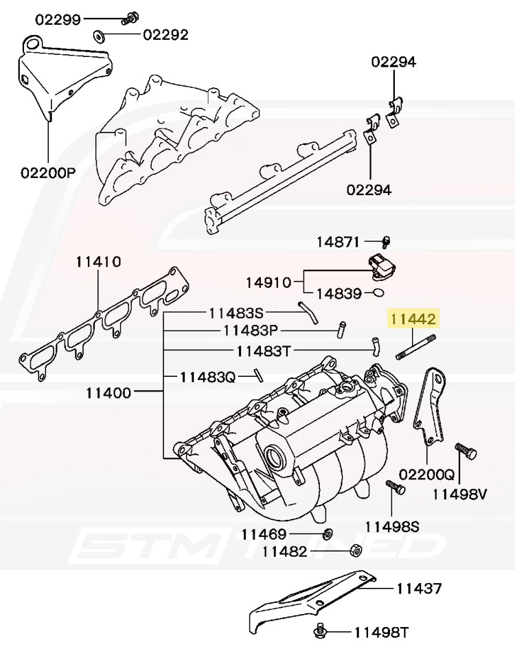 Mitsubishi OEM Throttle Body / Manifold Stud for DSM (MD161757)