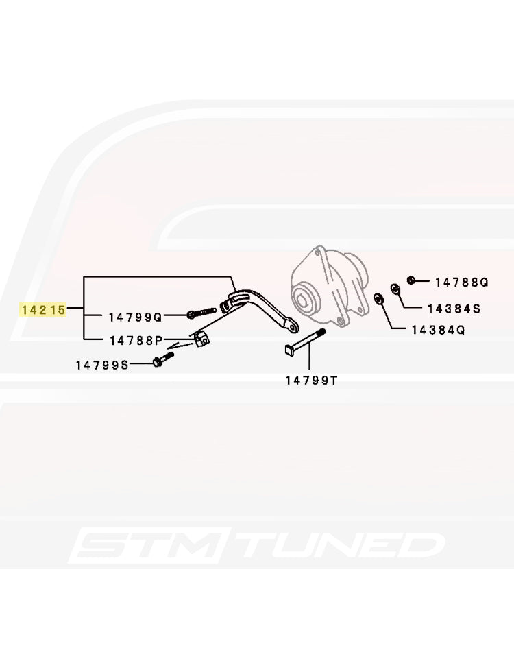 Mitsubishi OEM Alternator Adjustment Bracket for 2G DSM/Evo 1-3 (MD169048)