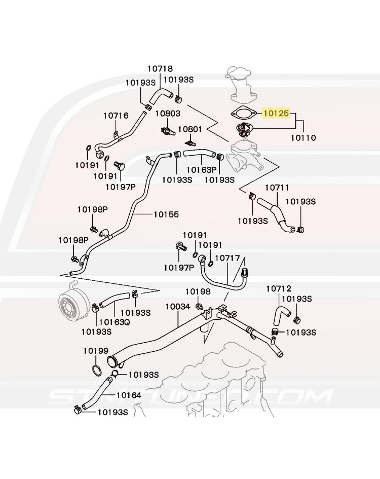 Mitsubishi OEM Thermostat Gasket for 1G DSM (MD184011)