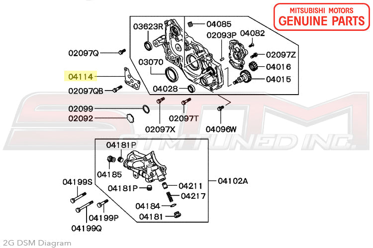 Mitsubishi OEM Oil Filter Housing Gasket for 7-Bolt DSM (MD185528)