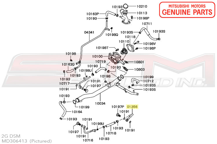 Mitsubishi Turbo Water Line - 2G DSM