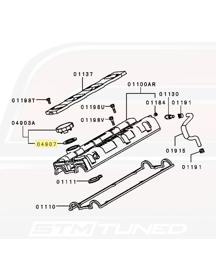 Mitsubishi OEM Engine Oil Cap Gasket for Evo DSM 3000GT (MD311638)