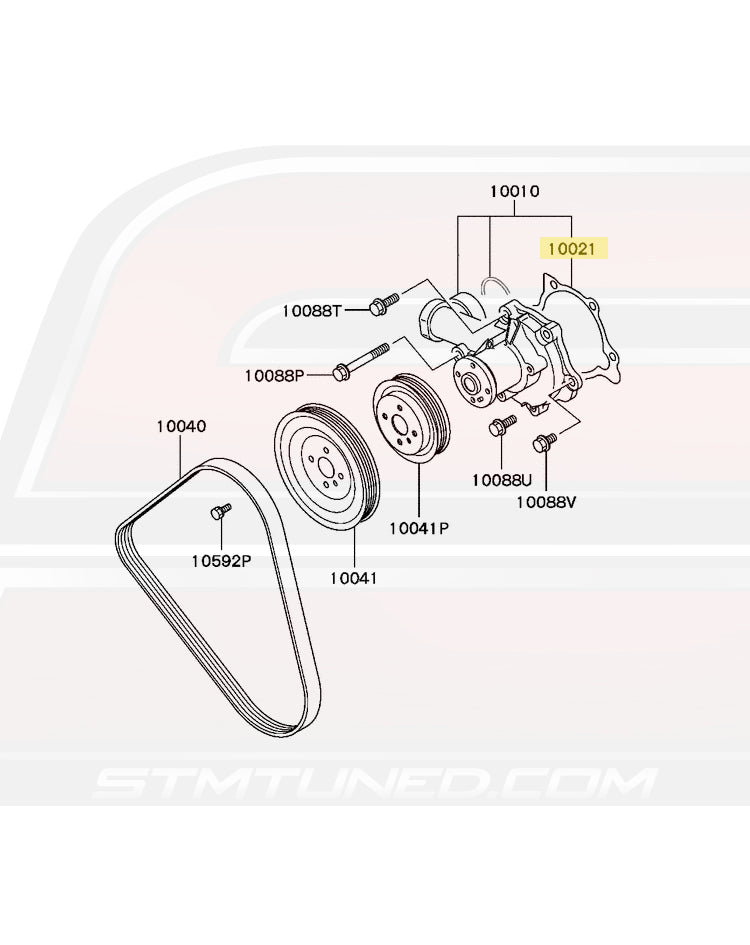 Mitsubishi OEM Water Pump Gasket for 2G DSM (MD315465)