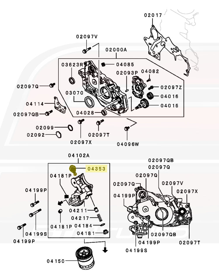 Mitsubishi OEM Oil Cooler By-Pass Valve for Evo 5-X (MD356695)