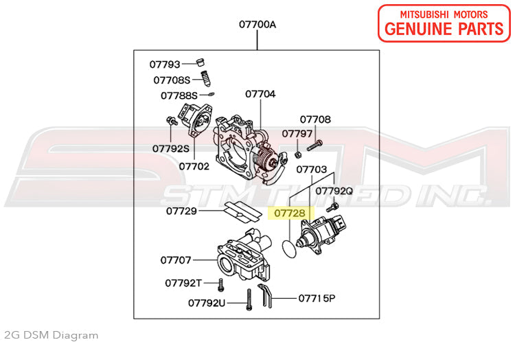 Mitsubishi OEM Idle Speed Control ORing for 1G/2G/3S (MD614417)