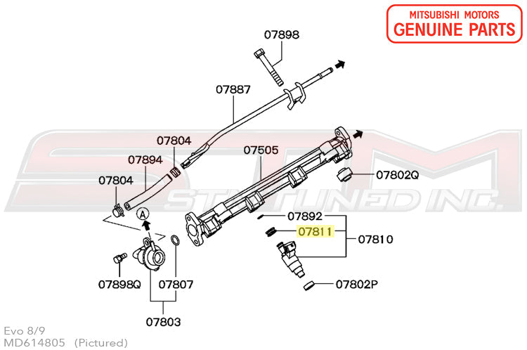 Mitsubishi Injector Sheet - Evo/DSM/3S