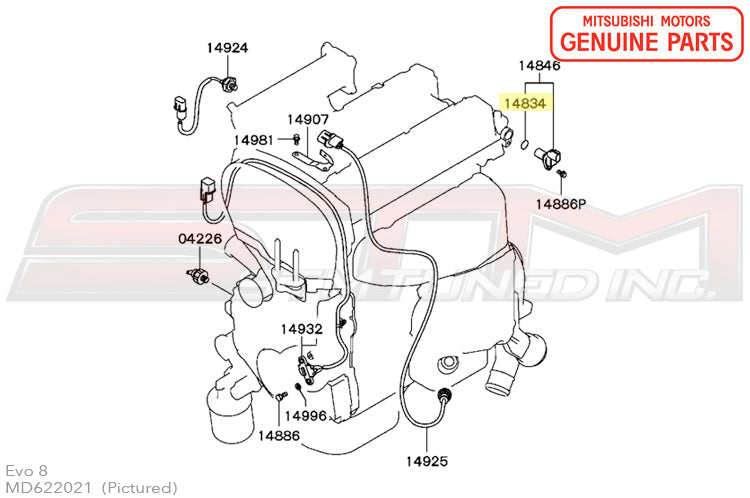 Mitsubishi OEM Cam Position Sensor ORing for Evo 4-9 & 97-99 DSM (MD622021)