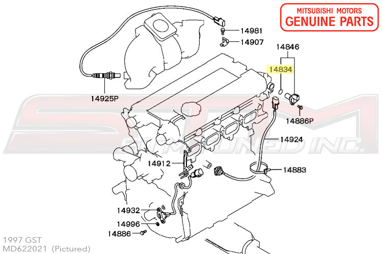 Mitsubishi OEM Cam Position Sensor ORing for Evo 4-9 & 97-99 DSM (MD622021)