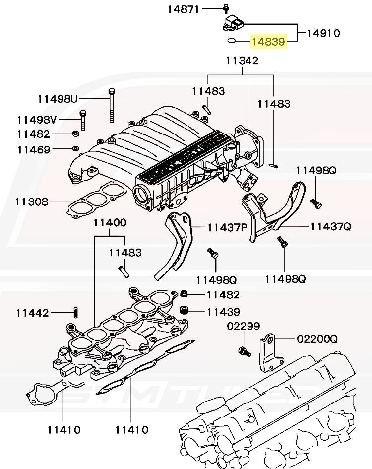 Mitsubishi OEM MAP Sensor Oring for Evo DSM 3S (MD632057)