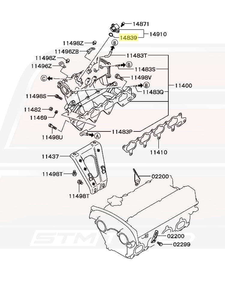 Mitsubishi OEM MAP Sensor Oring for Evo DSM 3S (MD632057)