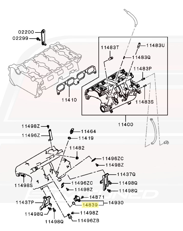 Mitsubishi OEM MAP Sensor Oring for Evo DSM 3S (MD632057)