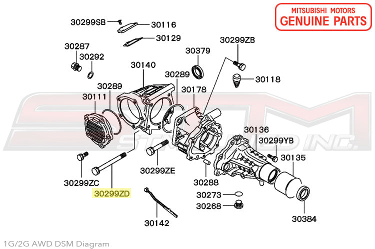 Mitsubishi Transfer Case Bolt - 1G/2G DSM