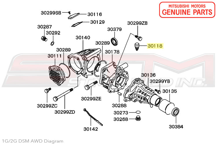 Mitsubishi Transfer Case Breather - 1G/2G DSM