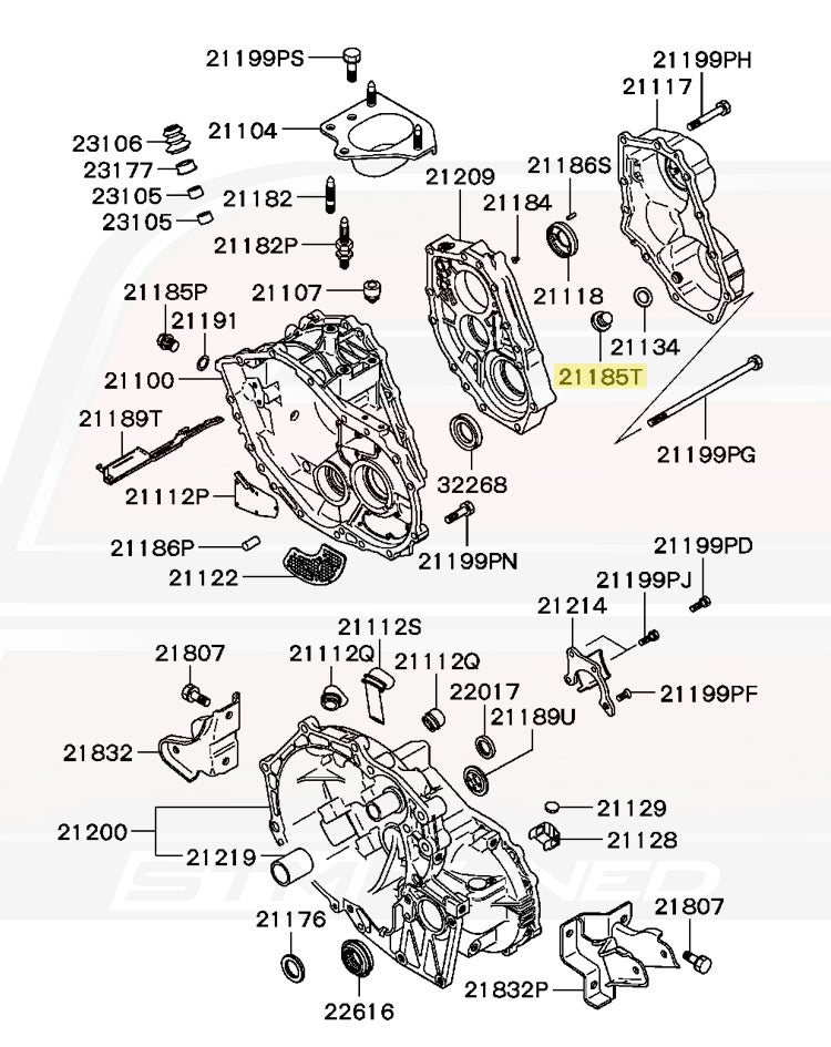 Mitsubishi OEM M18 Transmission Drain Plug for DSM (MD728088)