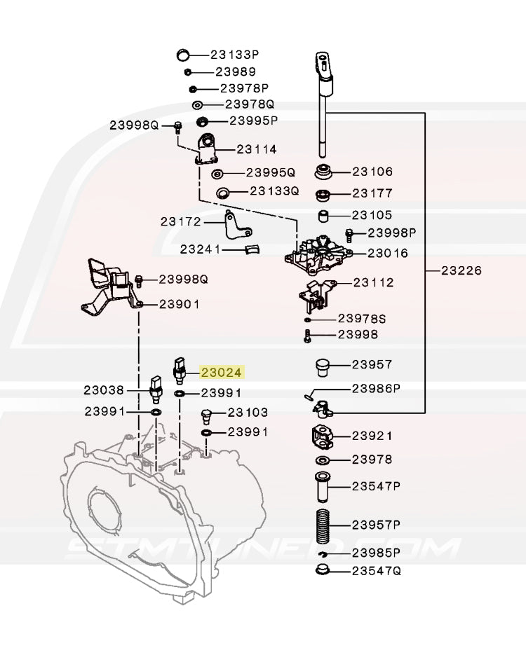 Mitsubishi OEM Back Up Switch (5-Speed) for Evo/DSM/3S (MD730979)
