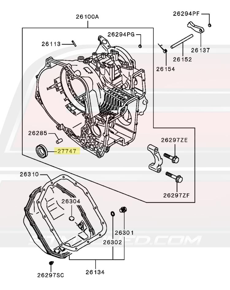 Mitsubishi OEM Front Diff Oil Seal for 1G/2G DSM Auto AWD (MD731793)