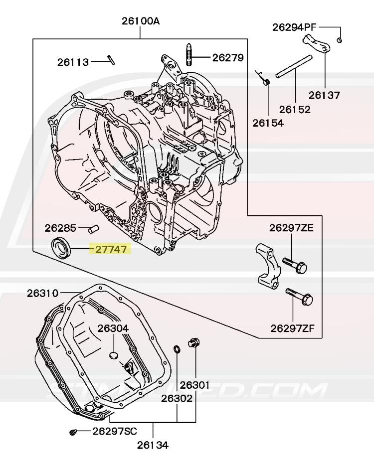 Mitsubishi OEM Front Diff Oil Seal for 1G/2G DSM Auto AWD (MD731793)