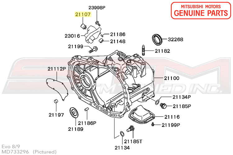 Mitsubishi Transmission Breather - Evo 4-X , DSM, VR-4