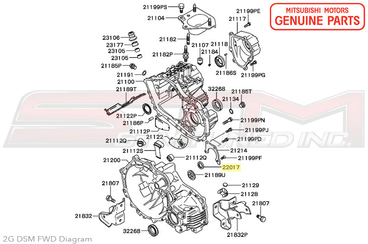 Mitsubishi Manual Transmission Input Shaft Oil Seal - 2G DSM