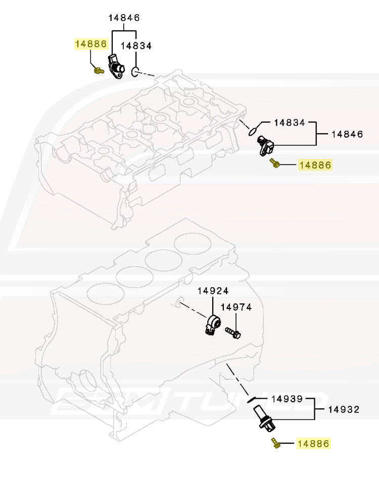 Mitsubishi OEM Crank/Cam Sensor Bolt for Evo X (MF140205)