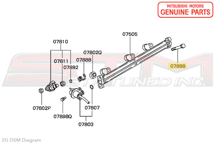 Mitsubishi Fuel Rail Bolt - 1G/2G DSM