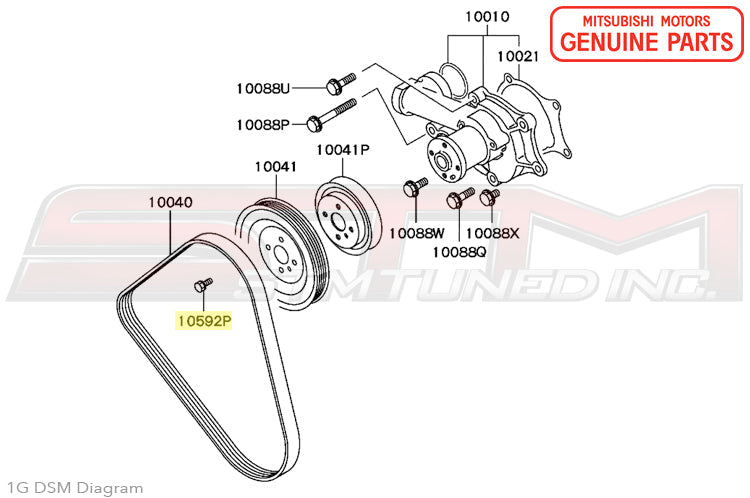 Mitsubishi Water Pump Pulley Bolt - 1G/2G DSM