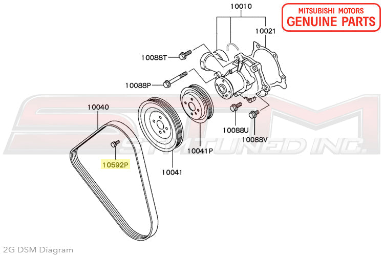 Mitsubishi Water Pump Pulley Bolt - 1G/2G DSM