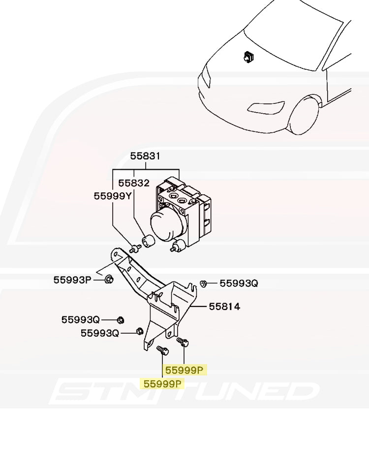 Mitsubishi OEM Pressure Plate to Flywheel Bolt M8x16 for DSM/3S/Evo 1-X (MF241251)