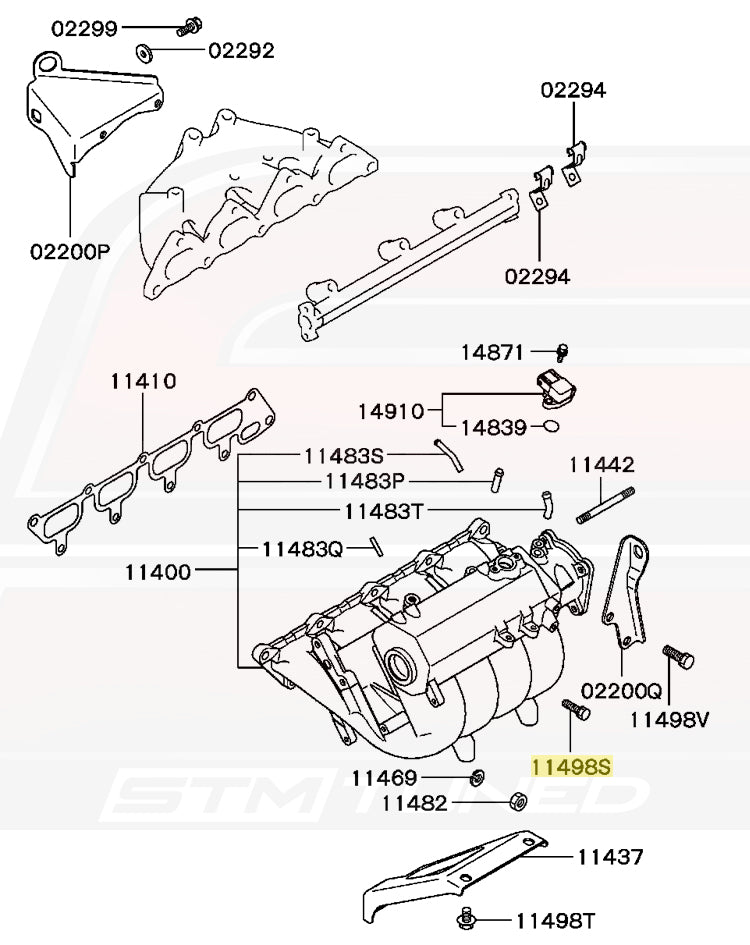Mitsubishi OEM Intake Manifold Bolt for 4G63 Evo DSM (MF241256)