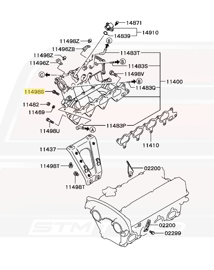 Mitsubishi OEM Intake Manifold Bolt for 4G63 Evo DSM (MF241256)
