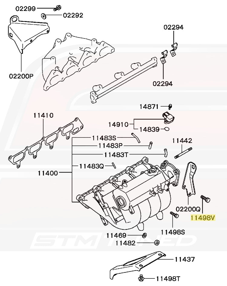 Mitsubishi OEM Intake Manifold Bolt for 4G63 Evo DSM (MF241284)