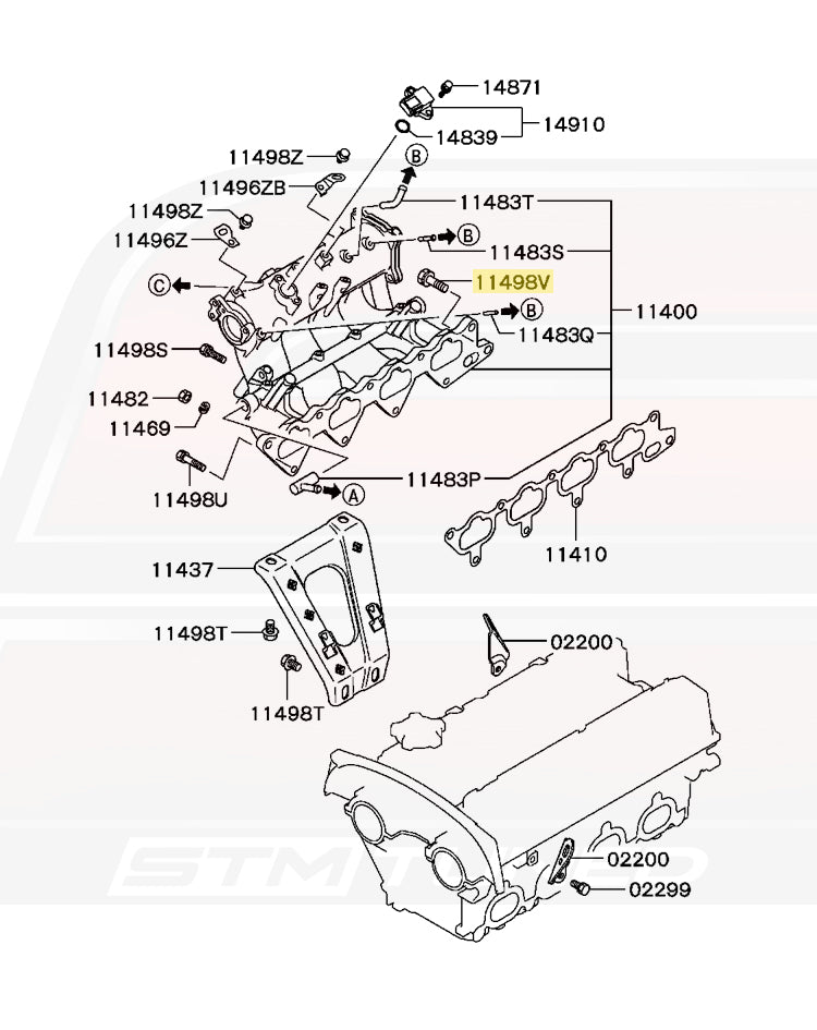 Mitsubishi OEM Intake Manifold Bolt for 4G63 Evo DSM (MF241284)