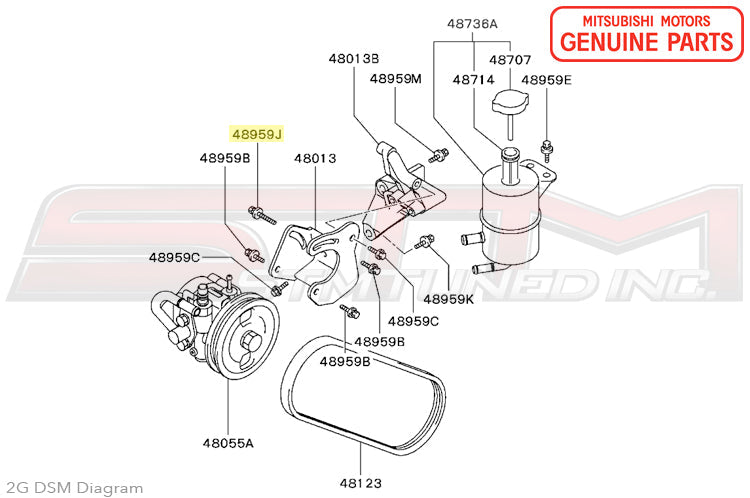 Mitsubishi Power Steering Bracket Bolt - 2G DSM