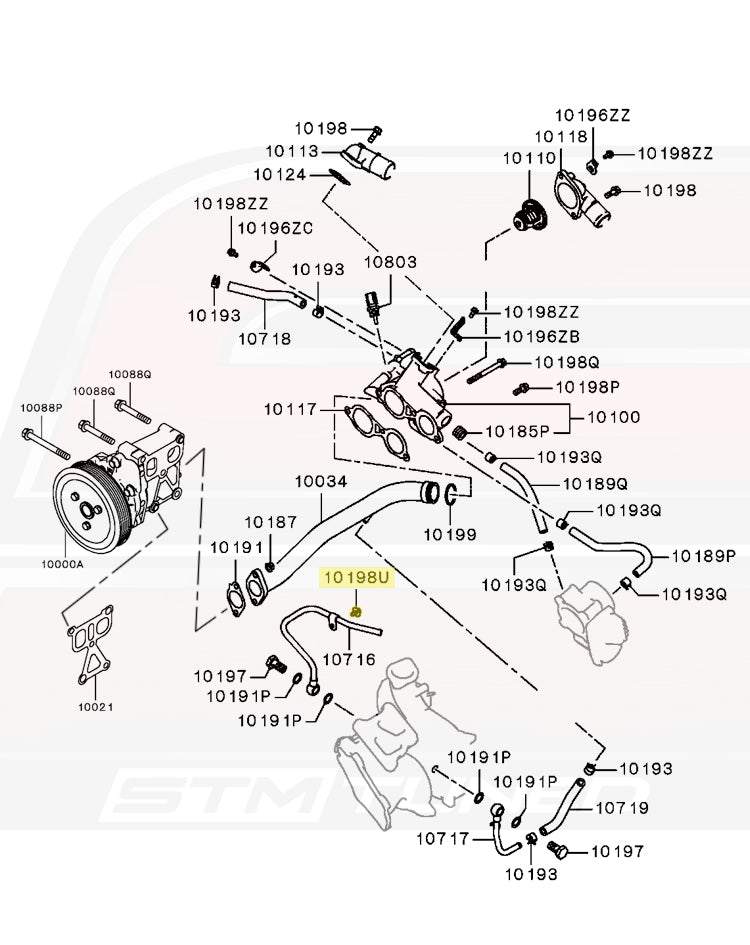 Mitsubishi OEM PS Heat Shield / Turbo Line Bolt for Evo X (MF247863)