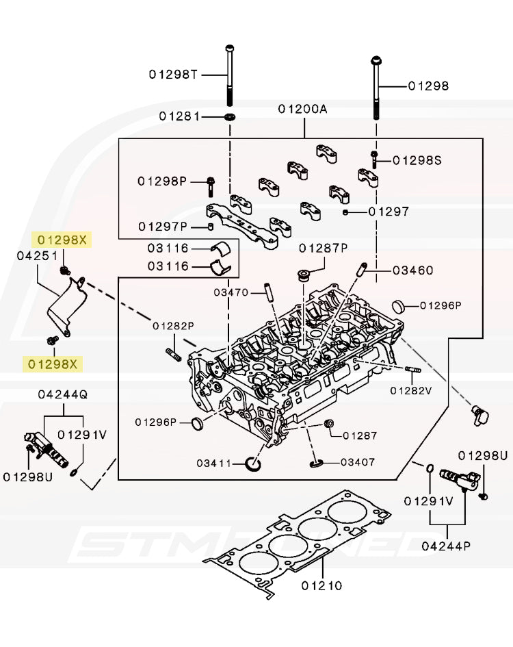 Mitsubishi OEM PS Heat Shield / Turbo Line Bolt for Evo X (MF247863)
